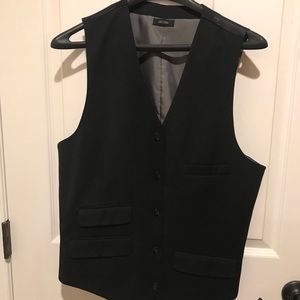 Vest, Men’s Dress Vest, Black. Size Medium